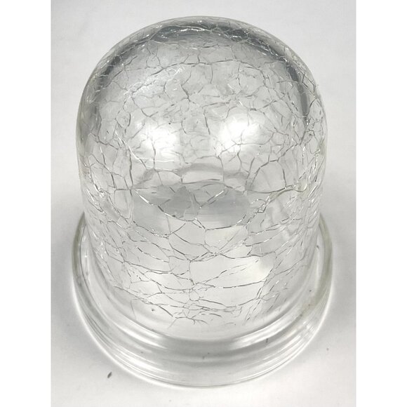 VTG MCM 4" Brass Ram Head Votive CANDLE HOLDER w/ Crackled Glass *Tarnish* - Picture 7 of 8